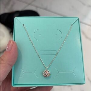 Silver Sparkling Pendant Necklace